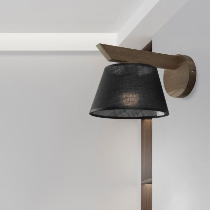 Brilagi - Wall light ANTHONY 1xE14/40W/230V oak walnut/black