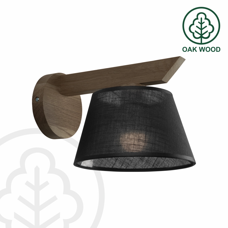 Brilagi - Wall light ANTHONY 1xE14/40W/230V oak walnut/black
