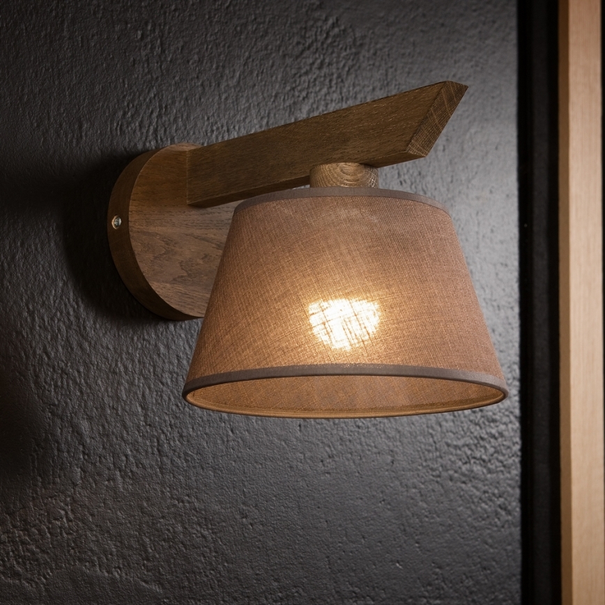 Brilagi - Wall light ANTHONY 1xE14/40W/230V oak walnut/brown