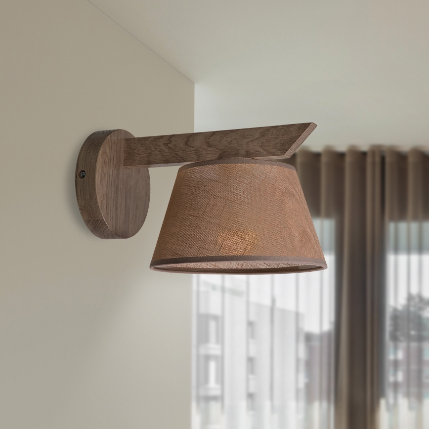 Brilagi - Wall light ANTHONY 1xE14/40W/230V oak walnut/brown