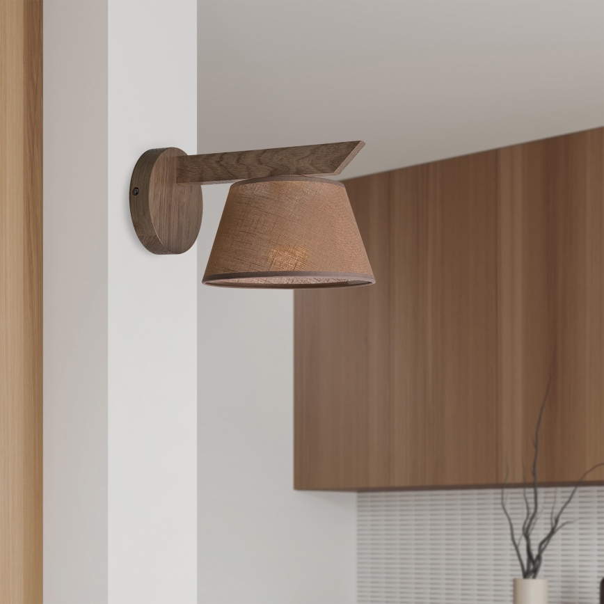Brilagi - Wall light ANTHONY 1xE14/40W/230V oak walnut/brown