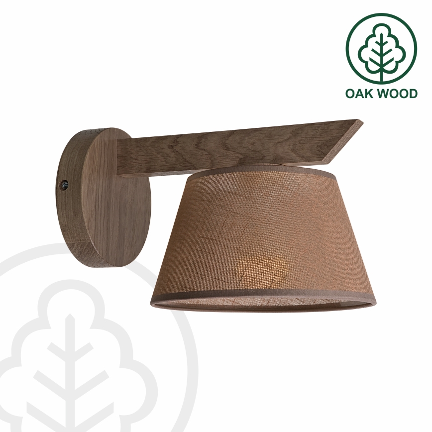 Brilagi - Wall light ANTHONY 1xE14/40W/230V oak walnut/brown