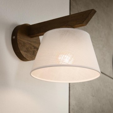 Brilagi - Wall light ANTHONY 1xE14/40W/230V oak walnut/white