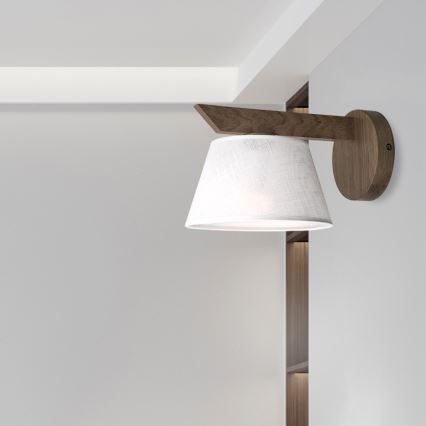 Brilagi - Wall light ANTHONY 1xE14/40W/230V oak walnut/white
