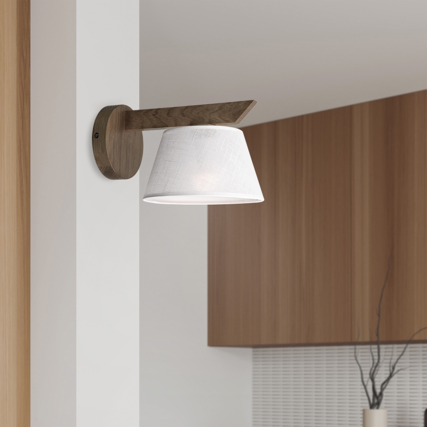 Brilagi - Wall light ANTHONY 1xE14/40W/230V oak walnut/white