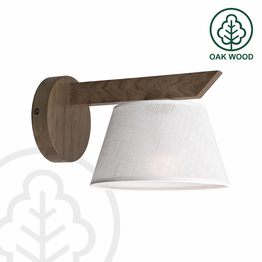 Brilagi - Wall light ANTHONY 1xE14/40W/230V oak walnut/white