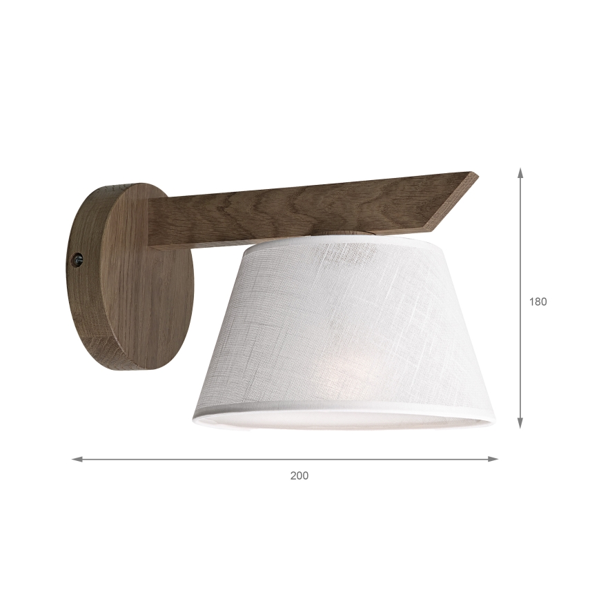 Brilagi - Wall light ANTHONY 1xE14/40W/230V oak walnut/white