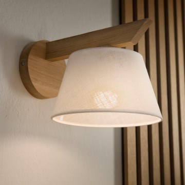 Brilagi - Wall light ANTHONY 1xE14/40W/230V oak/white