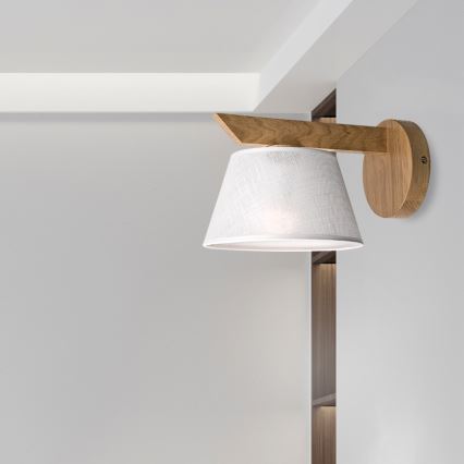 Brilagi - Wall light ANTHONY 1xE14/40W/230V oak/white