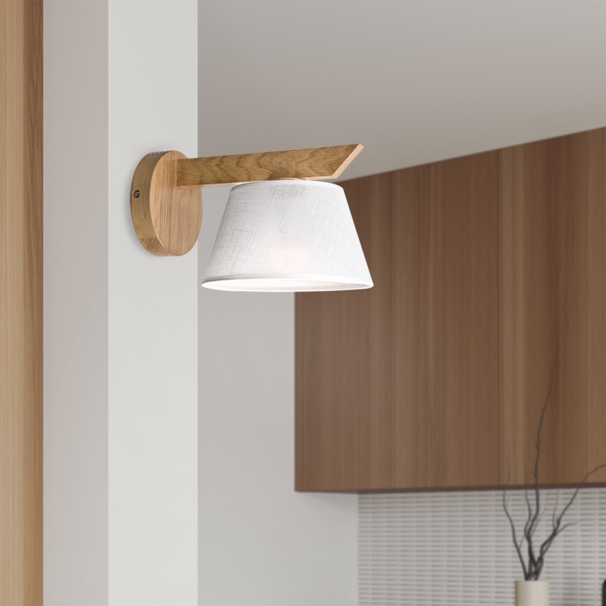 Brilagi - Wall light ANTHONY 1xE14/40W/230V oak/white