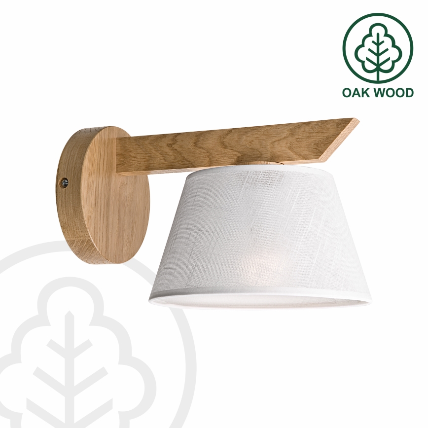 Brilagi - Wall light ANTHONY 1xE14/40W/230V oak/white
