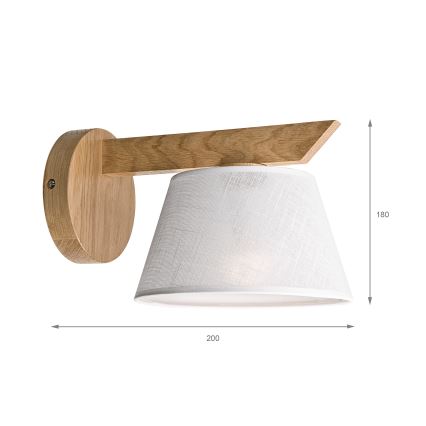 Brilagi - Wall light ANTHONY 1xE14/40W/230V oak/white