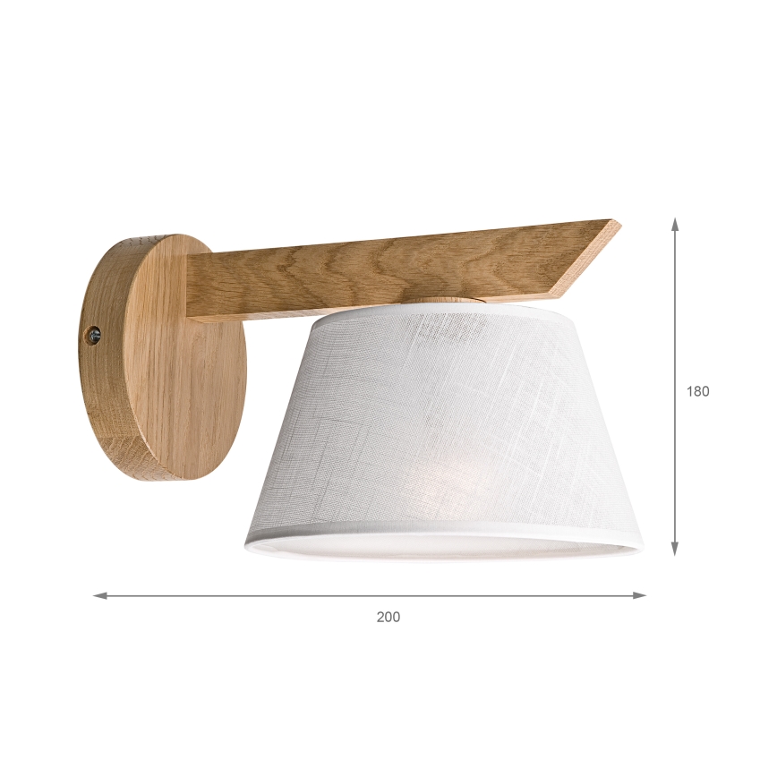 Brilagi - Wall light ANTHONY 1xE14/40W/230V oak/white