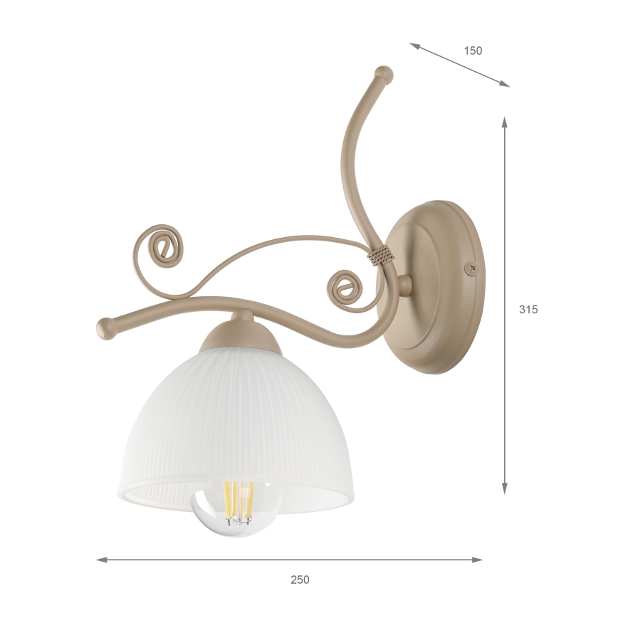Brilagi - Wall light ANTICO MODERN 1xE27/60W/230V beige