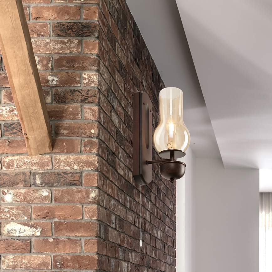 Brilagi - Wall light COTTAGE 1xE14/40W/230V beech/brown