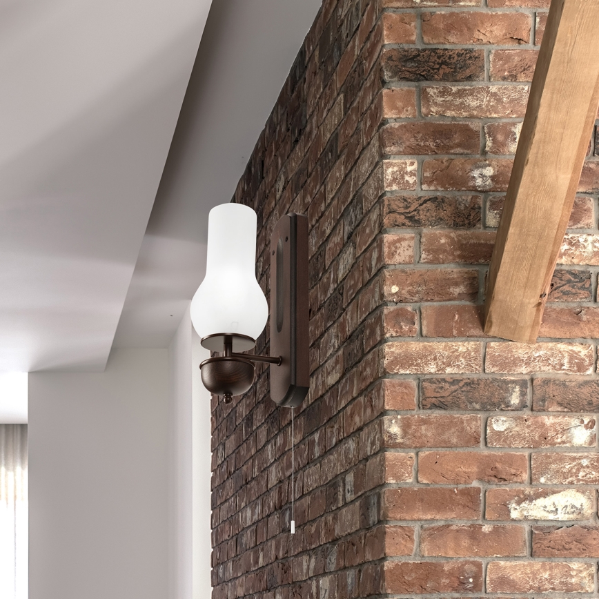 Brilagi - Wall light COTTAGE 1xE14/40W/230V beech/white