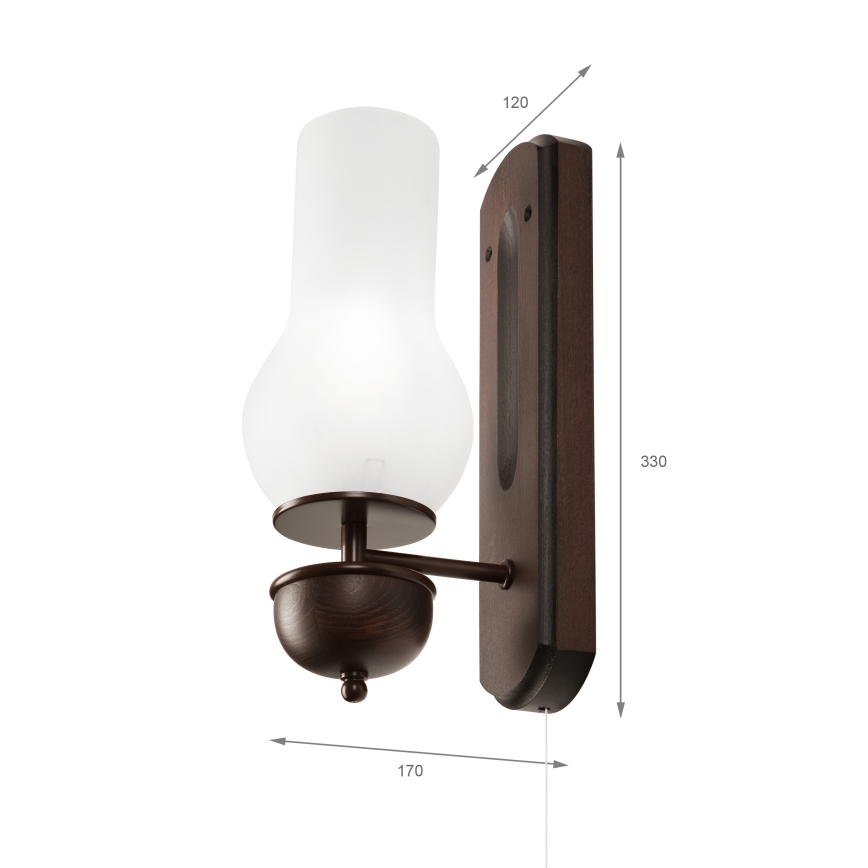 Brilagi - Wall light COTTAGE 1xE14/40W/230V beech/white
