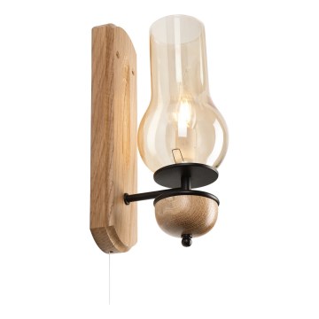 Brilagi - Wall light COTTAGE 1xE14/40W/230V oak/brown