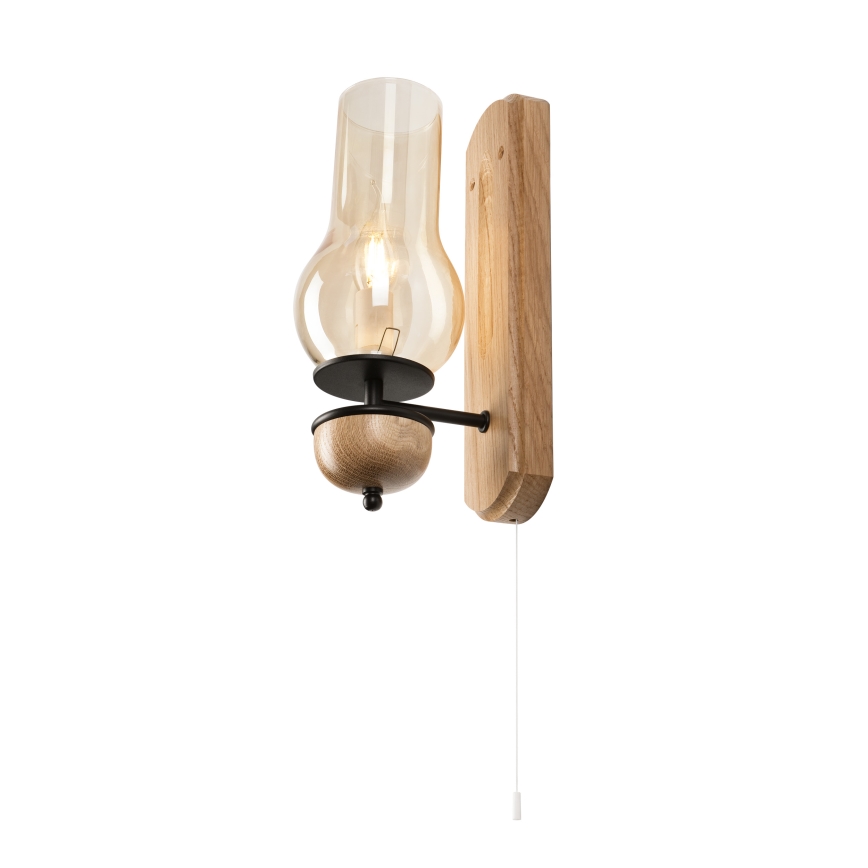 Brilagi - Wall light COTTAGE 1xE14/40W/230V oak/brown