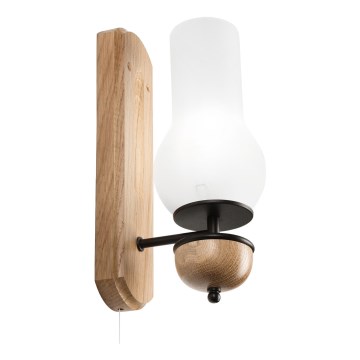 Brilagi - Wall light COTTAGE 1xE14/40W/230V oak/white