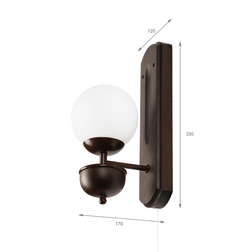 Brilagi - Wall light COTTAGE 1xG9/40W/230V beech/white