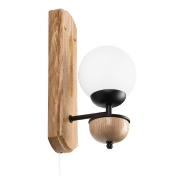 Brilagi - Wall light COTTAGE 1xG9/40W/230V oak/white