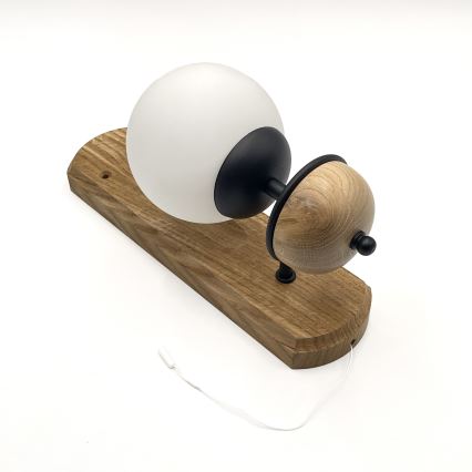 Brilagi - Wall light COTTAGE 1xG9/40W/230V oak/white