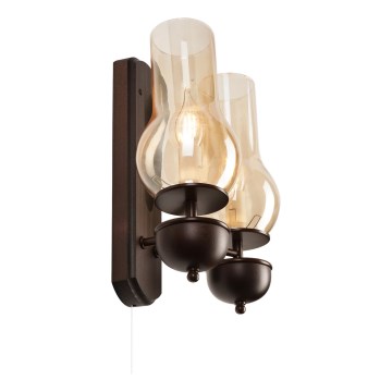 Brilagi - Wall light COTTAGE 2xE14/40W/230V beech/brown