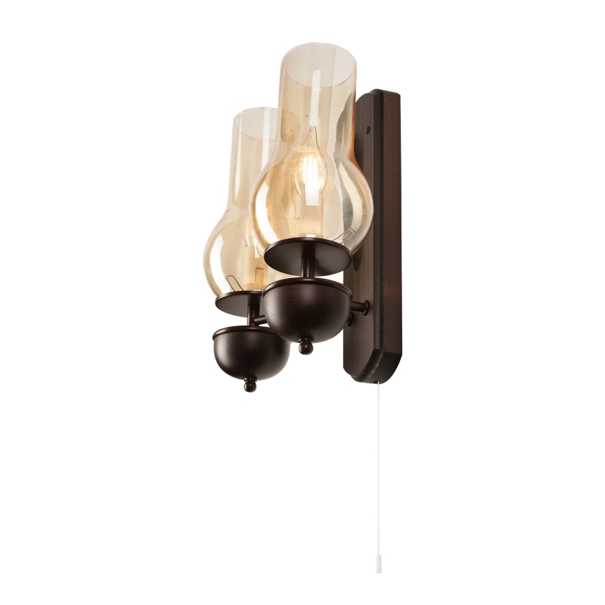 Brilagi - Wall light COTTAGE 2xE14/40W/230V beech/brown