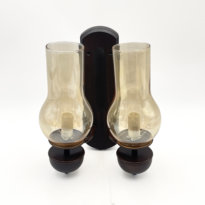 Brilagi - Wall light COTTAGE 2xE14/40W/230V beech/brown