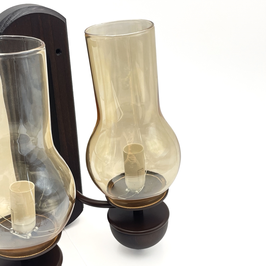Brilagi - Wall light COTTAGE 2xE14/40W/230V beech/brown