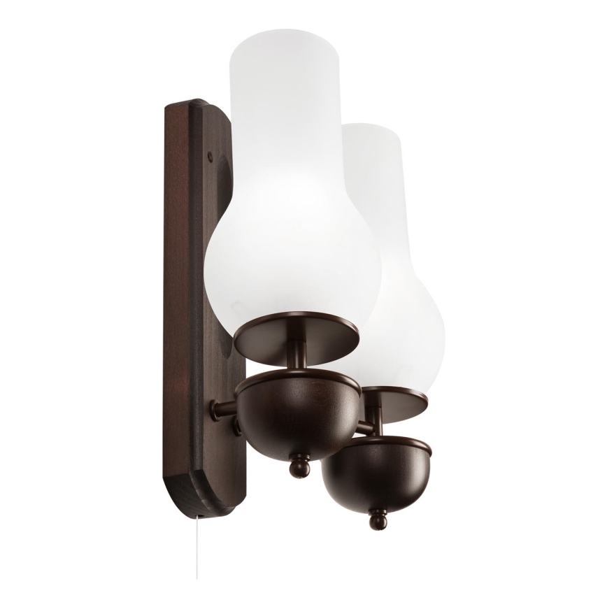 Brilagi - Wall light COTTAGE 2xE14/40W/230V beech/white