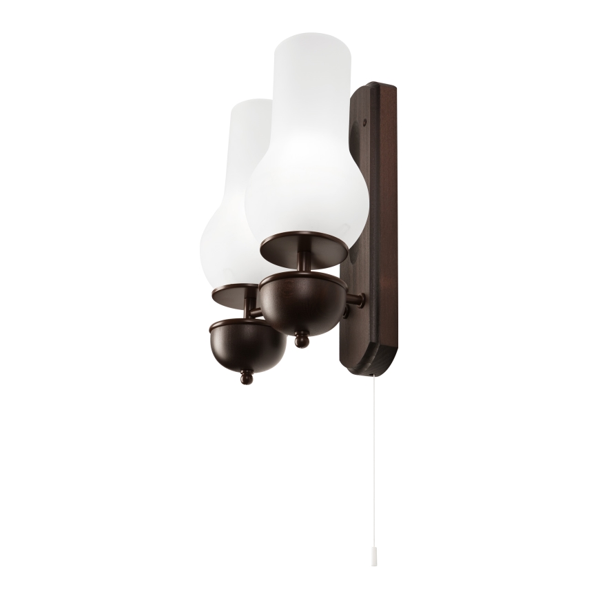 Brilagi - Wall light COTTAGE 2xE14/40W/230V beech/white