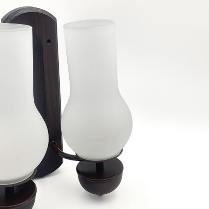 Brilagi - Wall light COTTAGE 2xE14/40W/230V beech/white