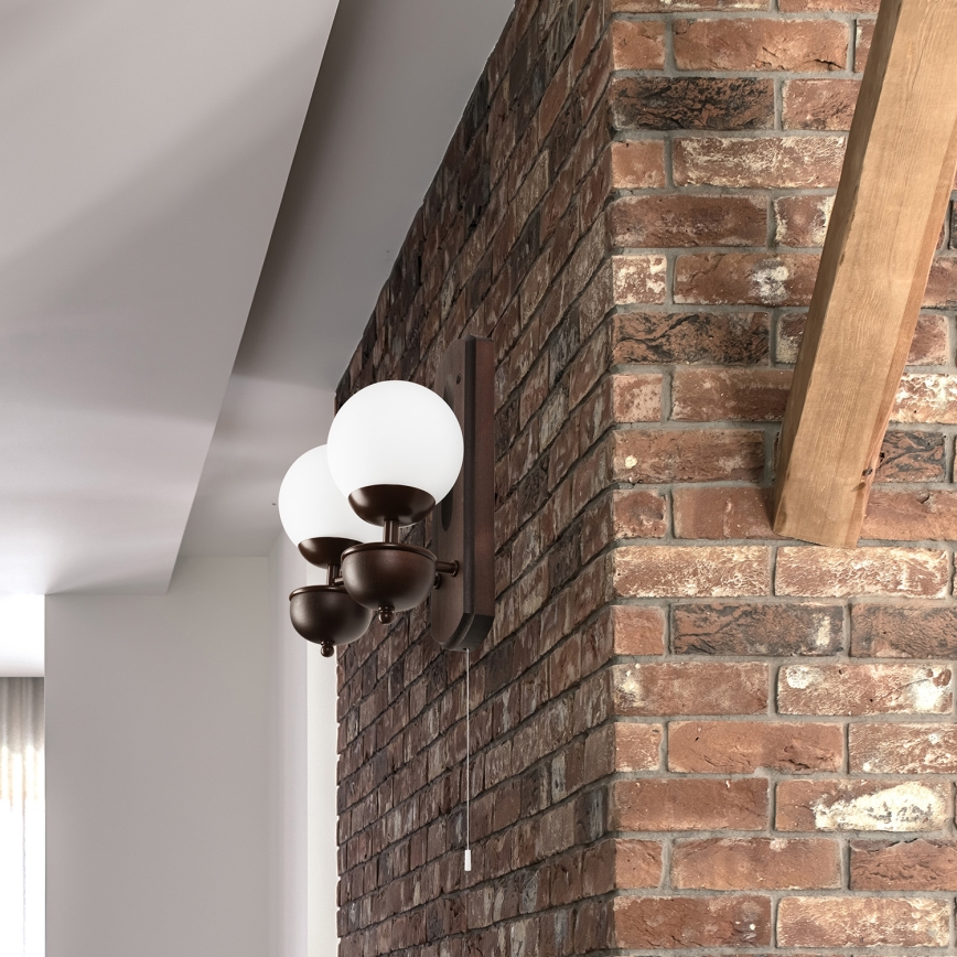 Brilagi - Wall light COTTAGE 2xG9/40W/230V beech/white