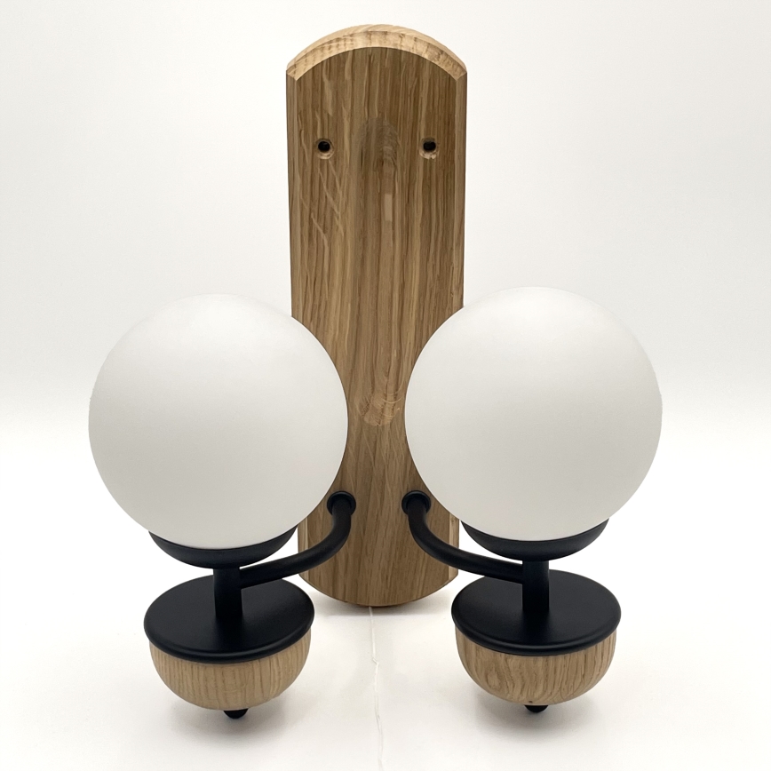 Brilagi - Wall light COTTAGE 2xG9/40W/230V oak/white