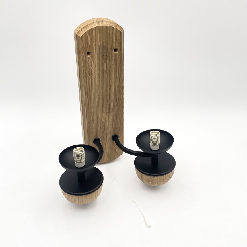 Brilagi - Wall light COTTAGE 2xG9/40W/230V oak/white