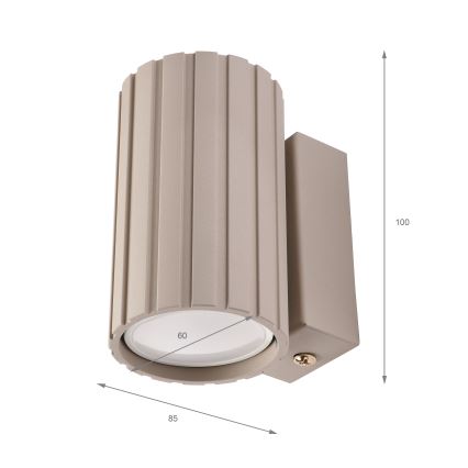 Brilagi - Wall light CRISPINA 1xGU10/10W/230V 10 cm beige