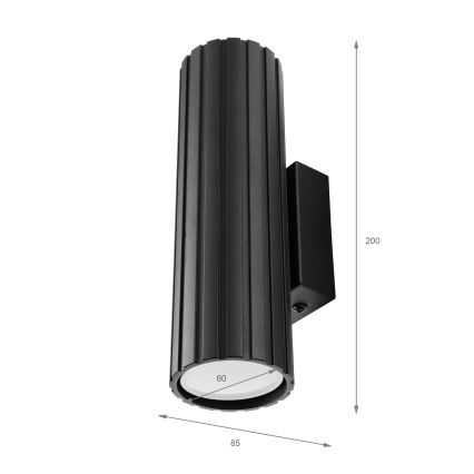 Brilagi - Wall light CRISPINA 2xGU10/10W/230V 20 cm black