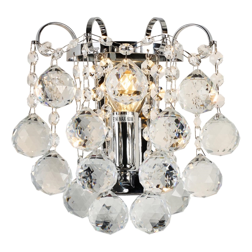 Brilagi - Wall light CRYSTAL 1xE14/60W/230V shiny chrome