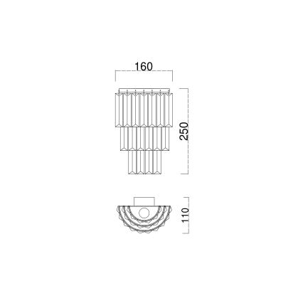 Brilagi - Wall light CRYSTAL 1xE14/60W/230V shiny chrome