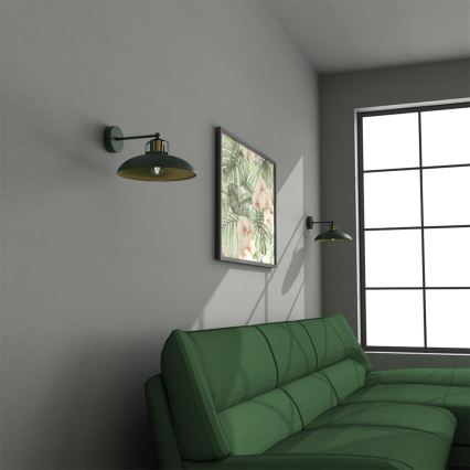 Brilagi - Wall light FLAMENGO 1xE27/60W/230V green