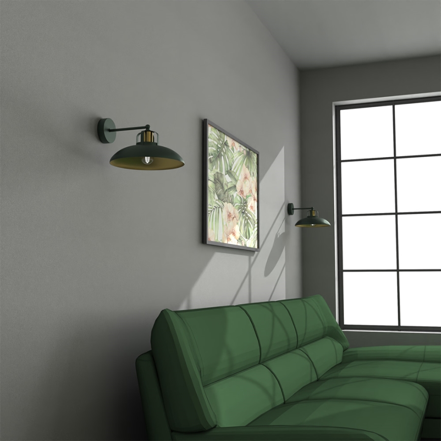 Brilagi - Wall light FLAMENGO 1xE27/60W/230V green
