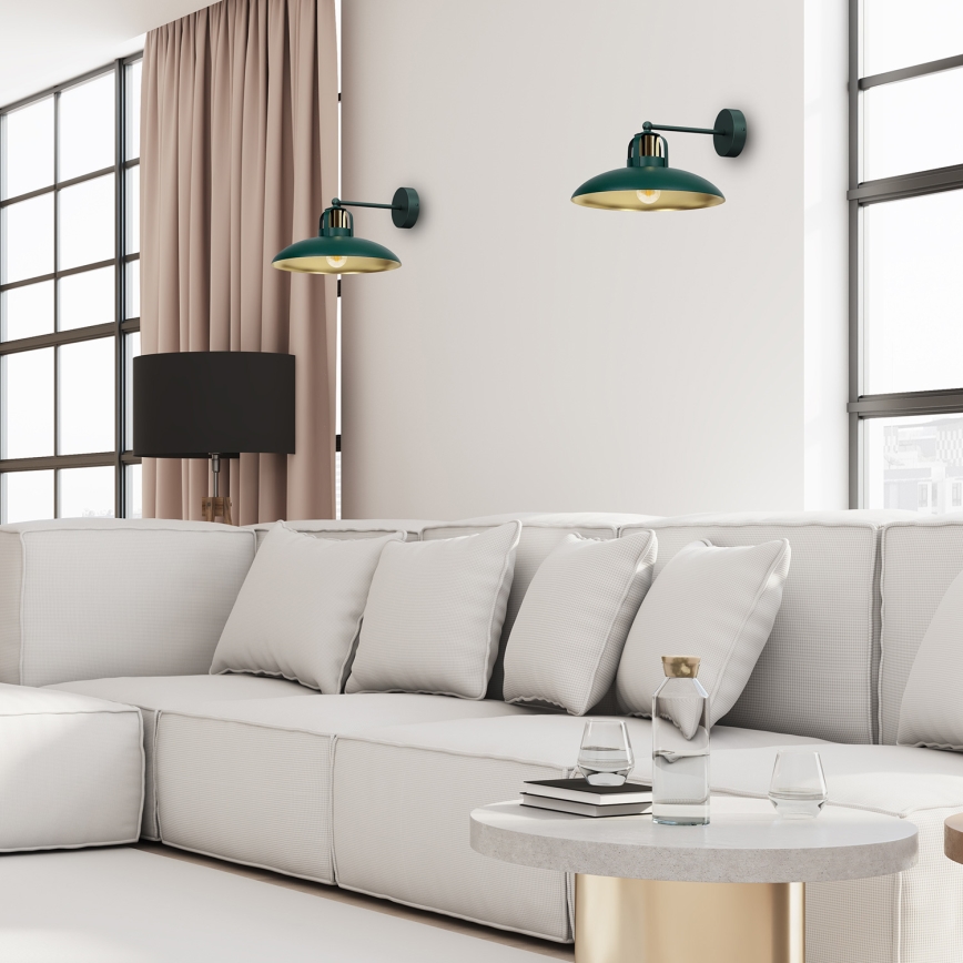 Brilagi - Wall light FLAMENGO 1xE27/60W/230V green