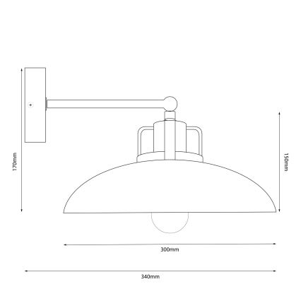 Brilagi - Wall light FLAMENGO 1xE27/60W/230V green