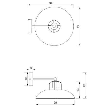 Brilagi - Wall light FLAMENGO 1xE27/60W/230V white
