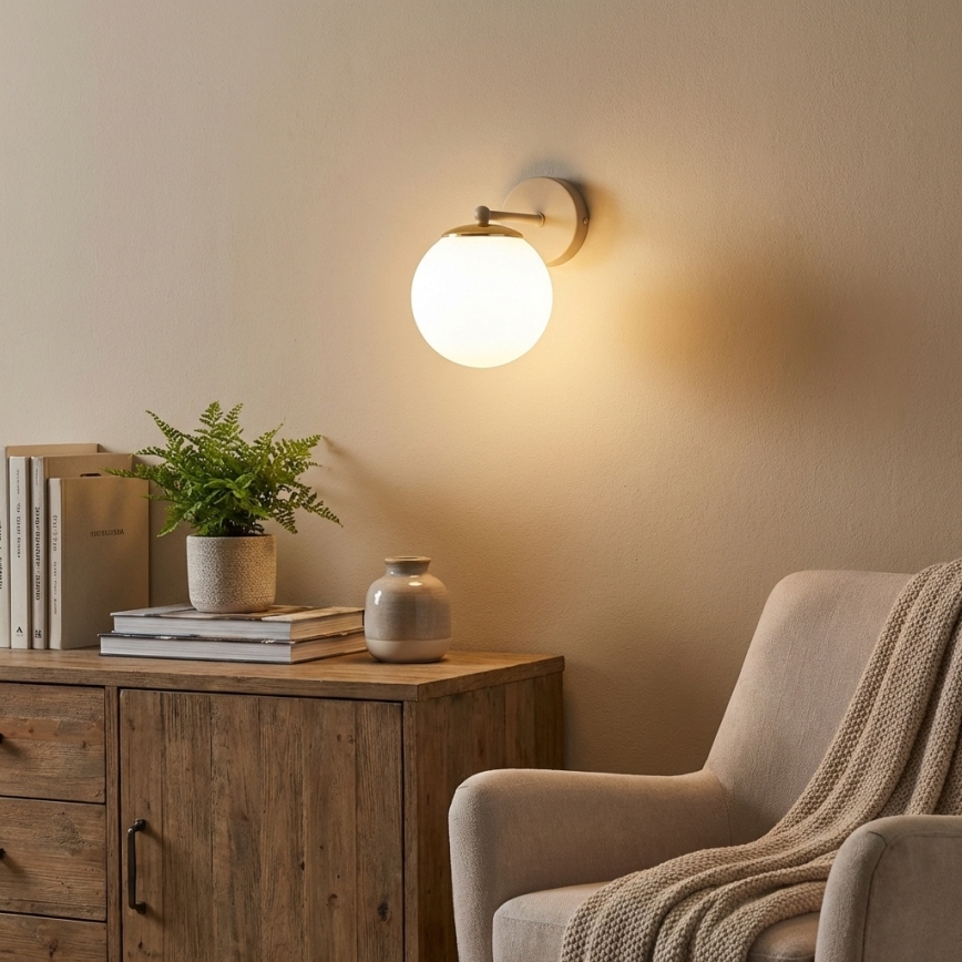 Brilagi - Wall light MILO ECRU 1xE27/60W/230V beige/gold