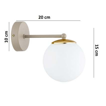 Brilagi - Wall light MILO ECRU 1xE27/60W/230V beige/gold