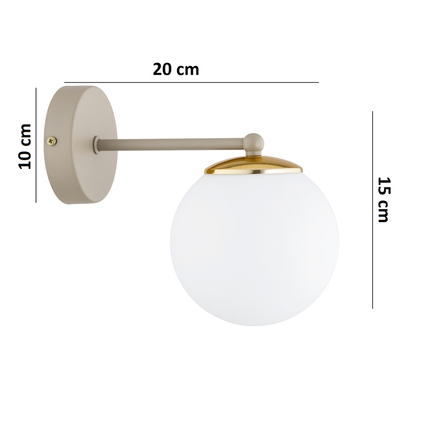 Brilagi - Wall light MILO ECRU 1xE27/60W/230V beige/gold
