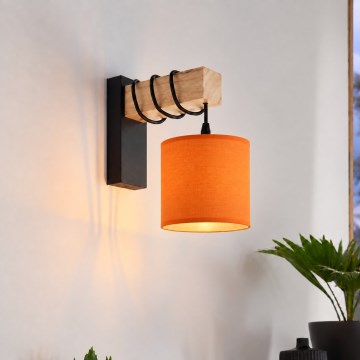 BRILAGI - Wall light NUBILA 1xE27/60W/230V brown/black/orange